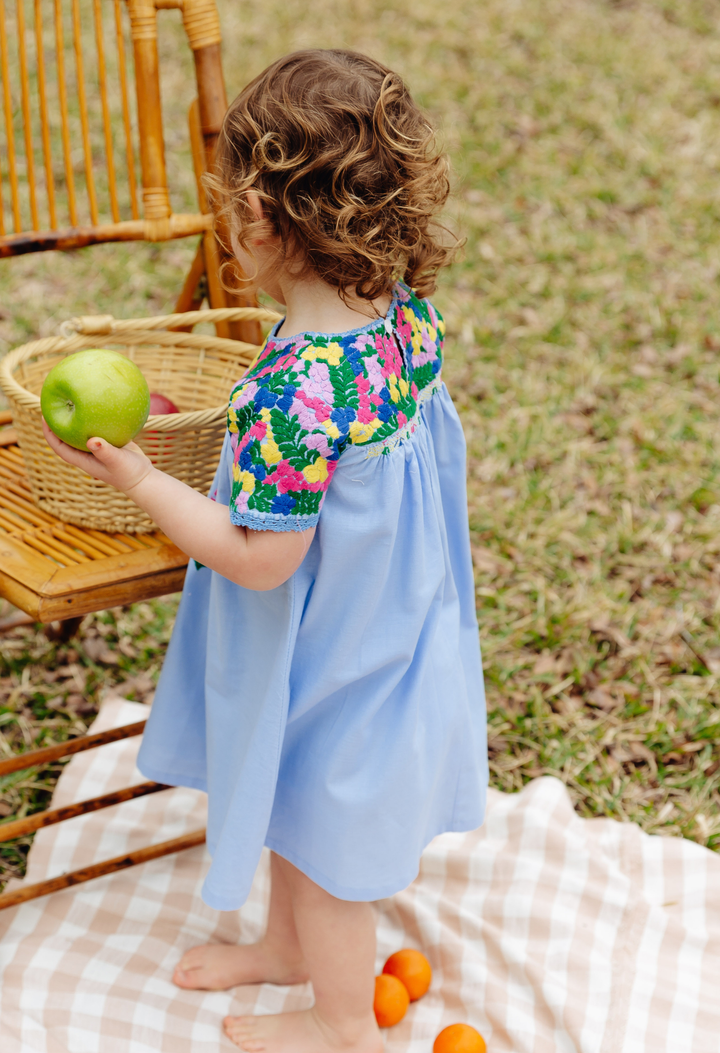 Victoria Girls Dress Childrens Victoria Blue Fiesta Girl's Dress Victoria Blue Fiesta Girl's Dress