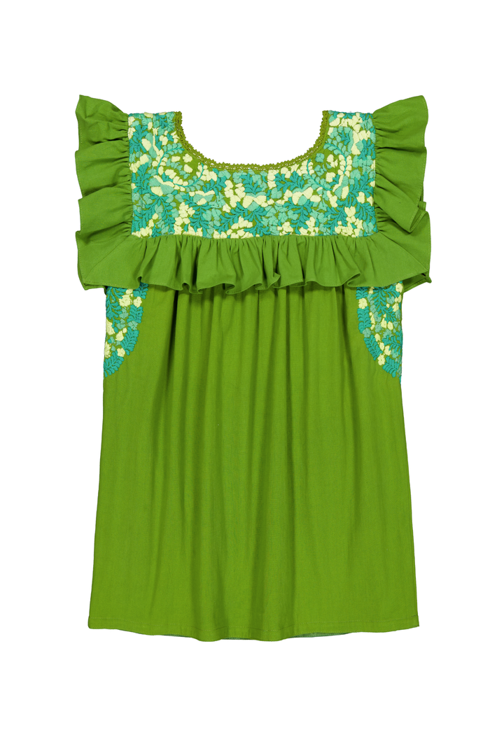 Soledad Blouse Blouse Soledad Green and Turquoise Blouse Soledad Green and Turquoise Blouse