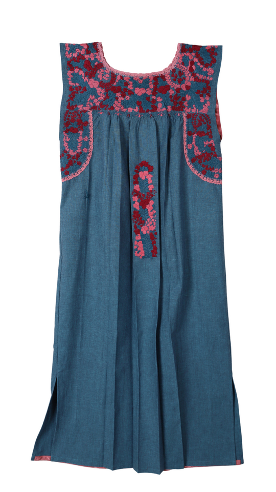 Turquesa Chambray y Rosa