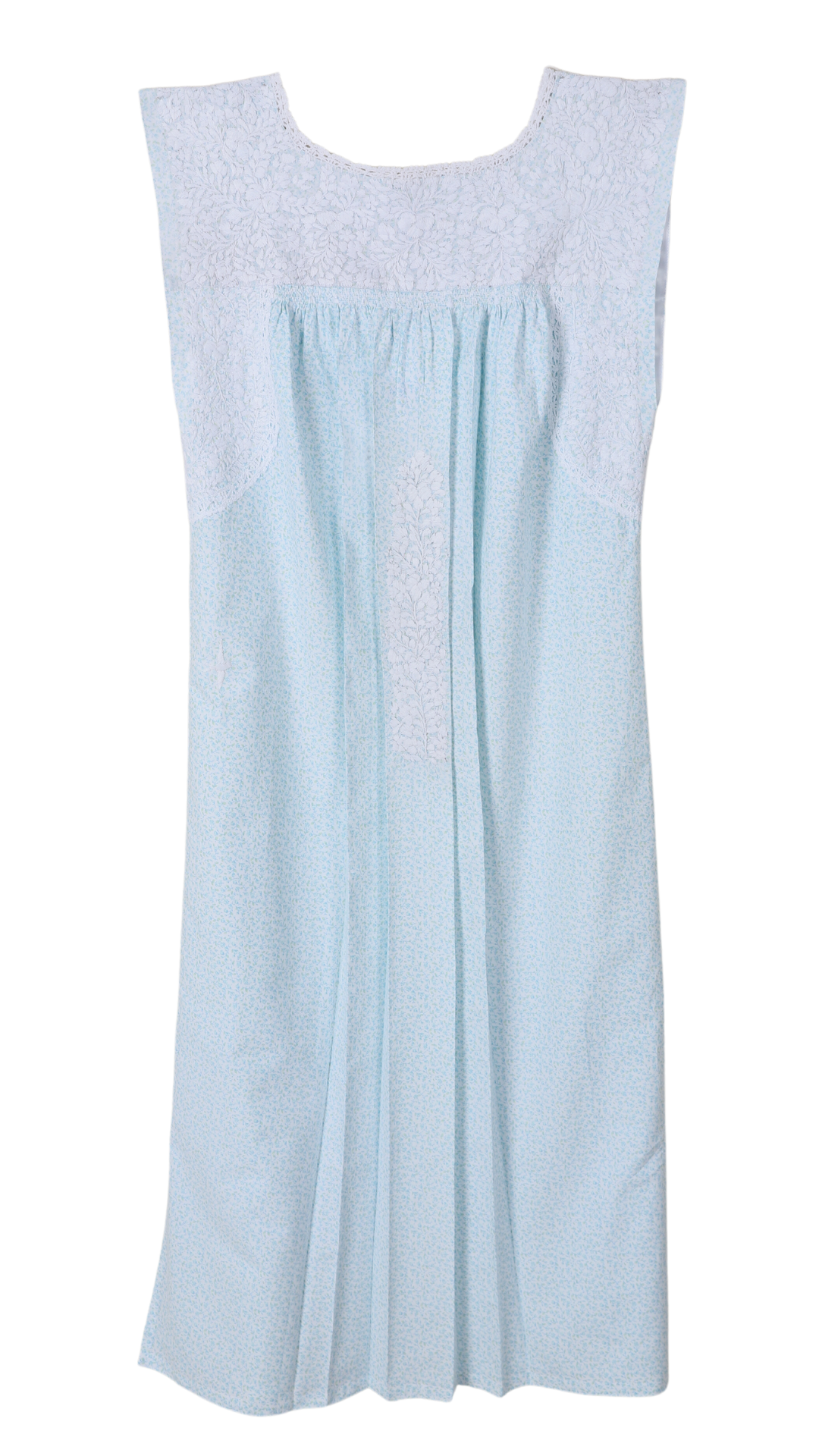 Azul Floral Blanco