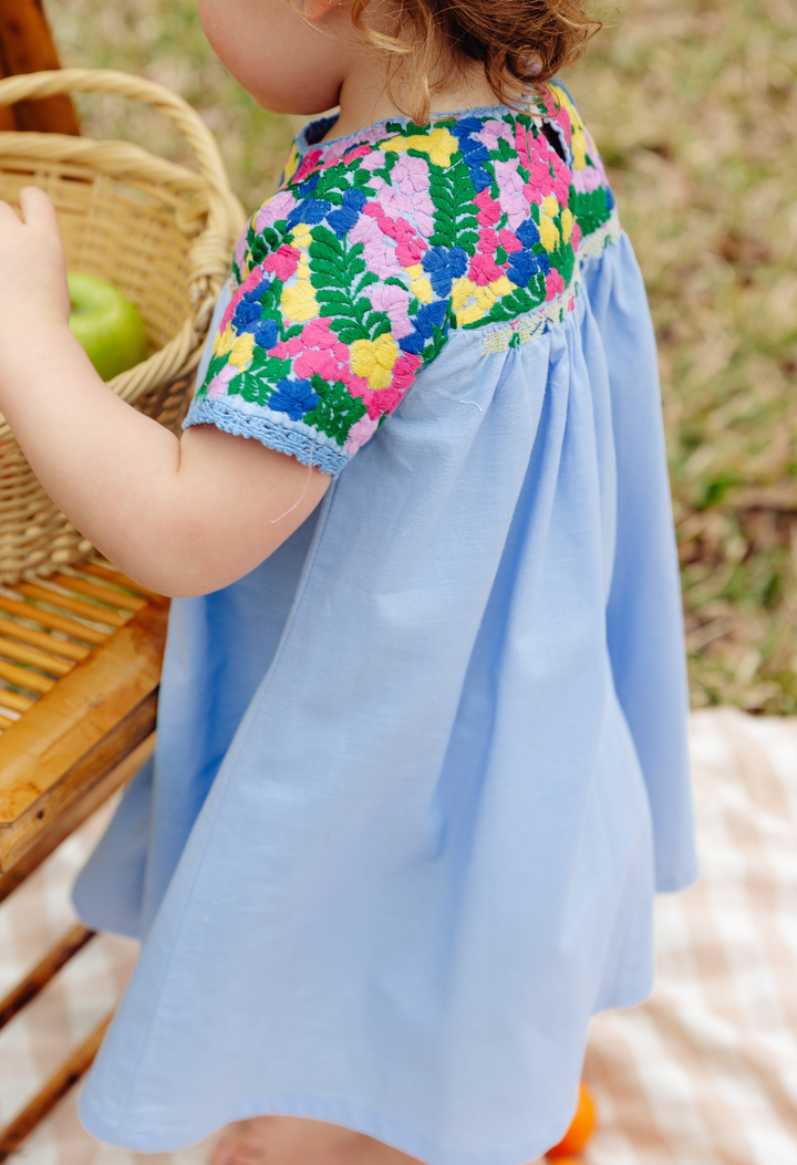 Victoria Girls Dress Childrens Victoria Blue Fiesta Girl's Dress Victoria Blue Fiesta Girl's Dress