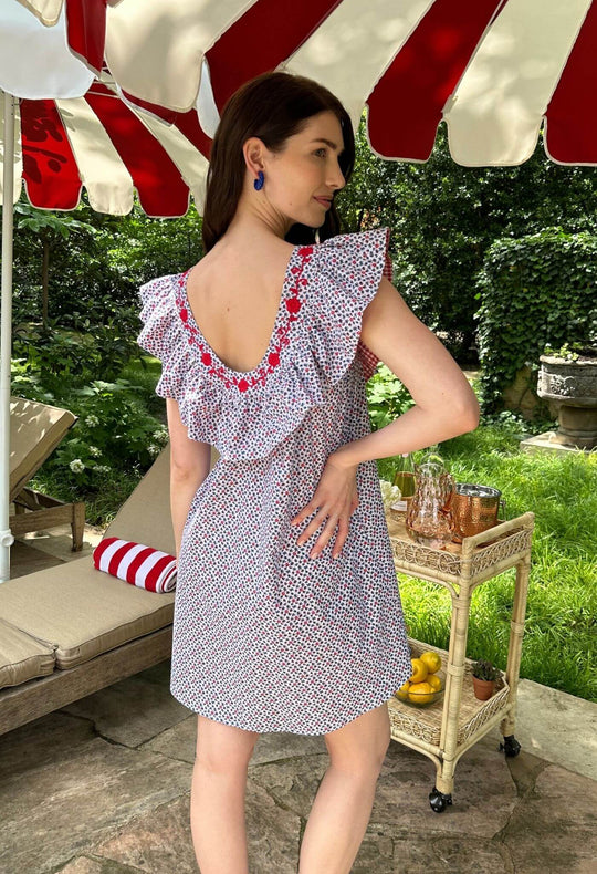 Andrea Floral Roja Short Dress