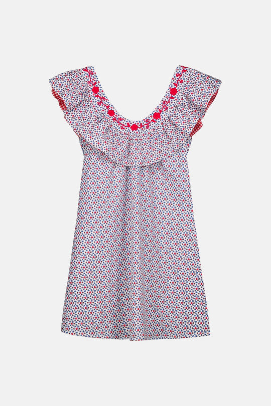 Andrea Floral Roja Short Dress