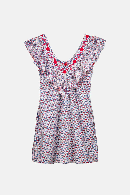 Andrea Floral Roja Short Dress