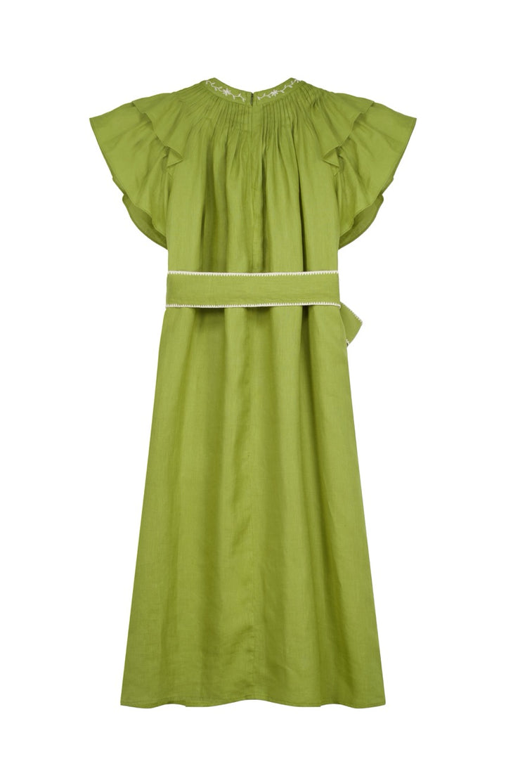 Aranza Verde Midi Dress