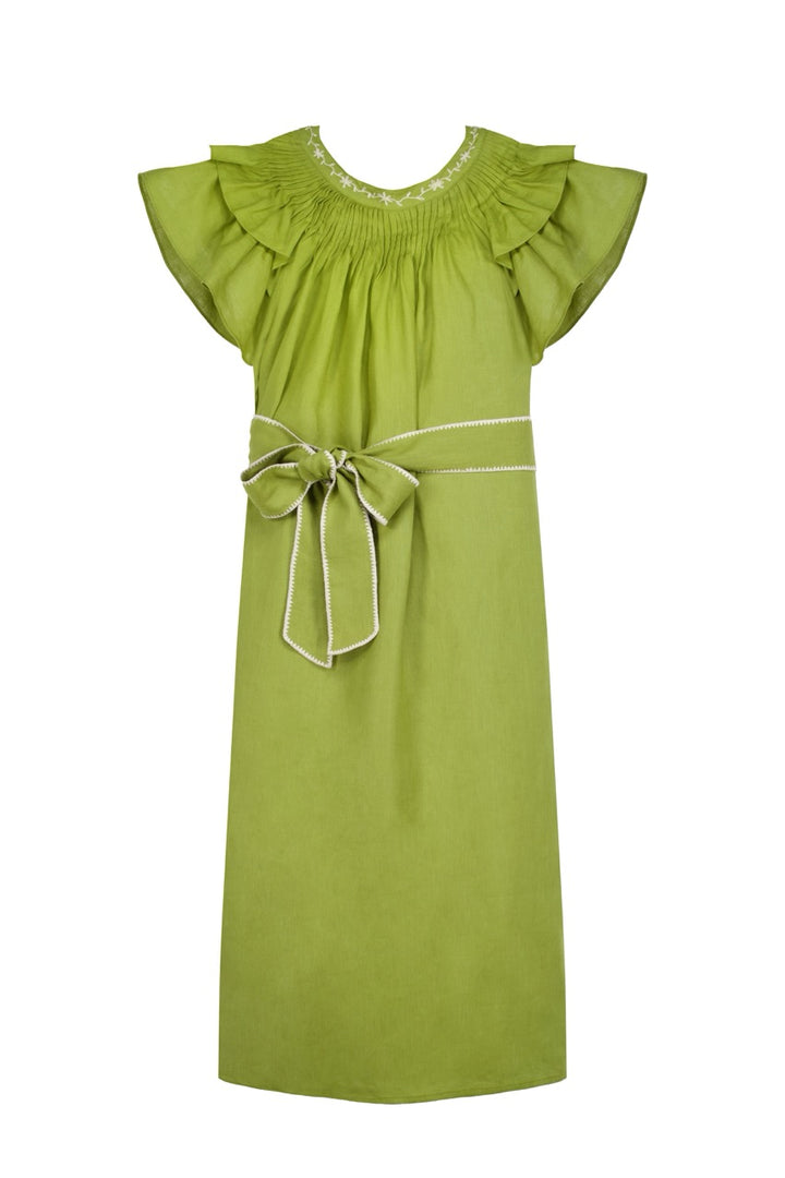 Aranza Verde Midi Dress