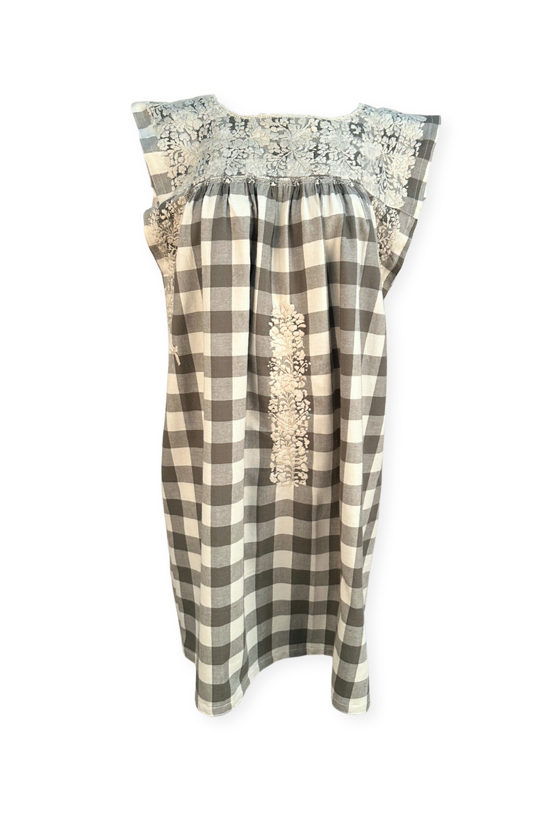 Green Gingham Short Dress