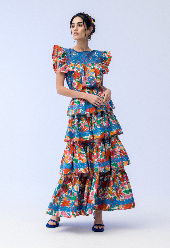 Falda Grande Floral Multicolor