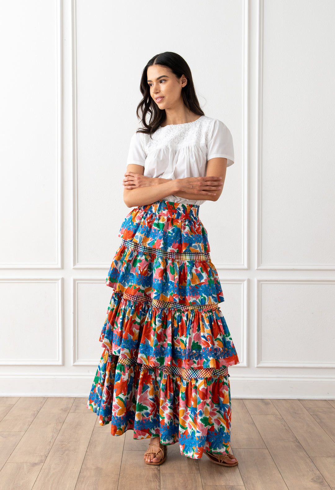 Falda Grande Floral Multicolor