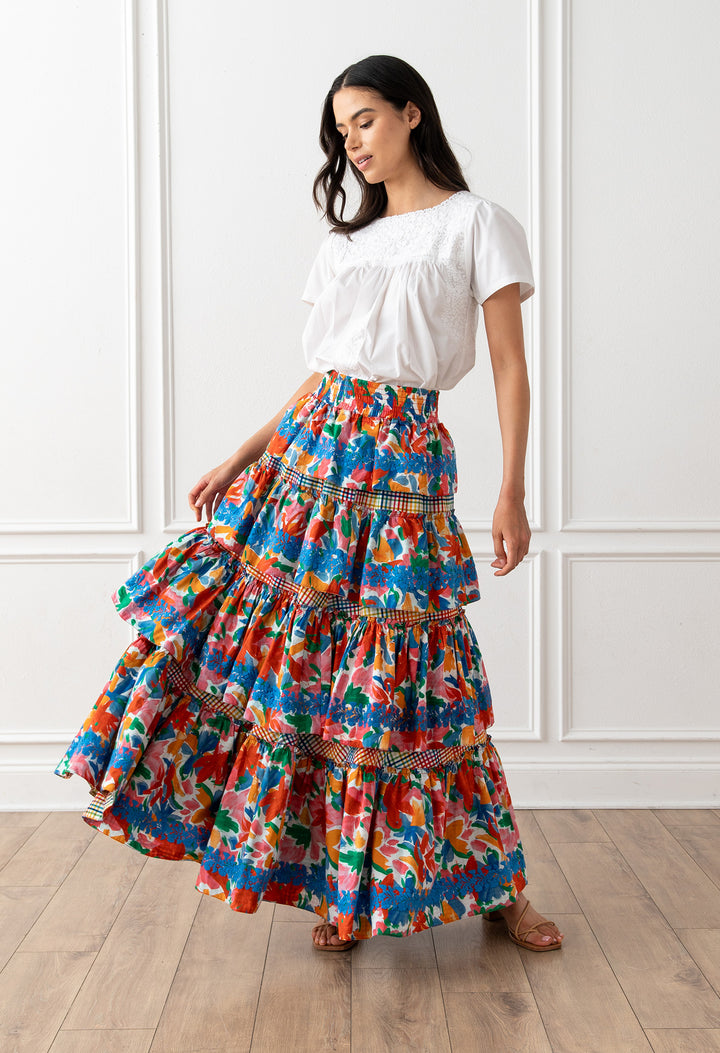 Falda Grande Floral Multicolor