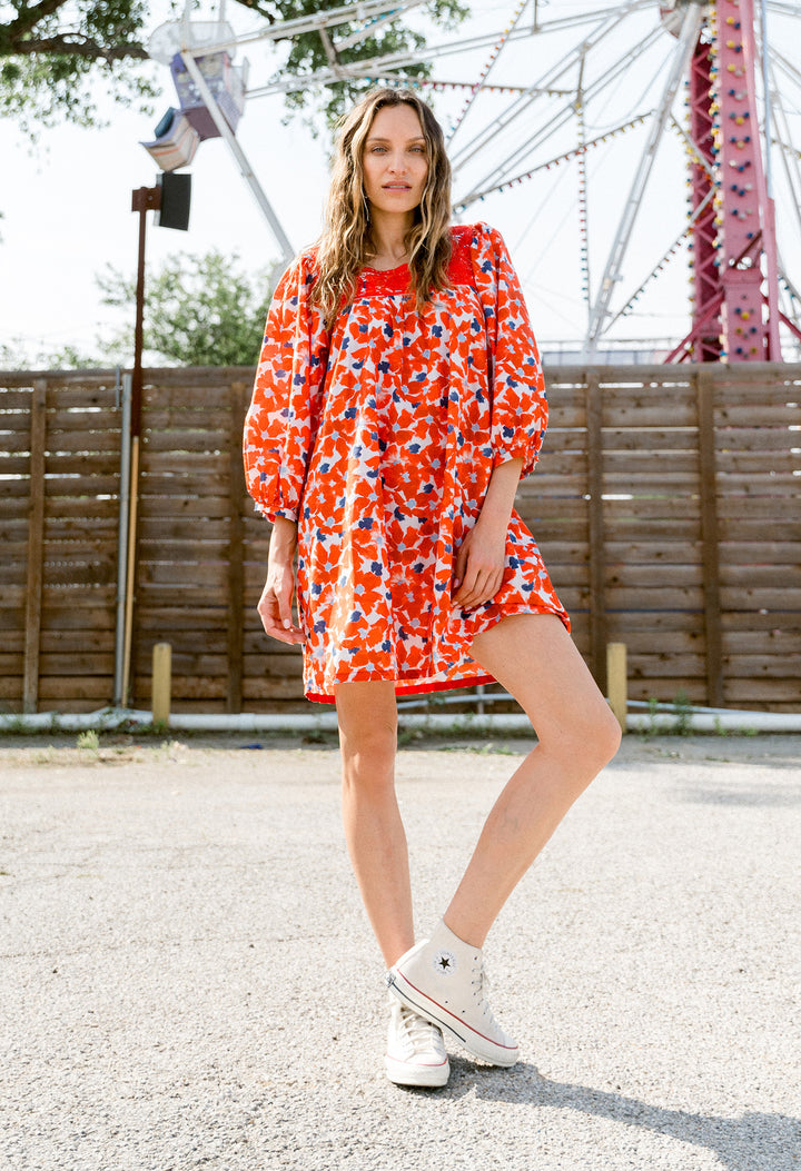 Marta Floral Rojo