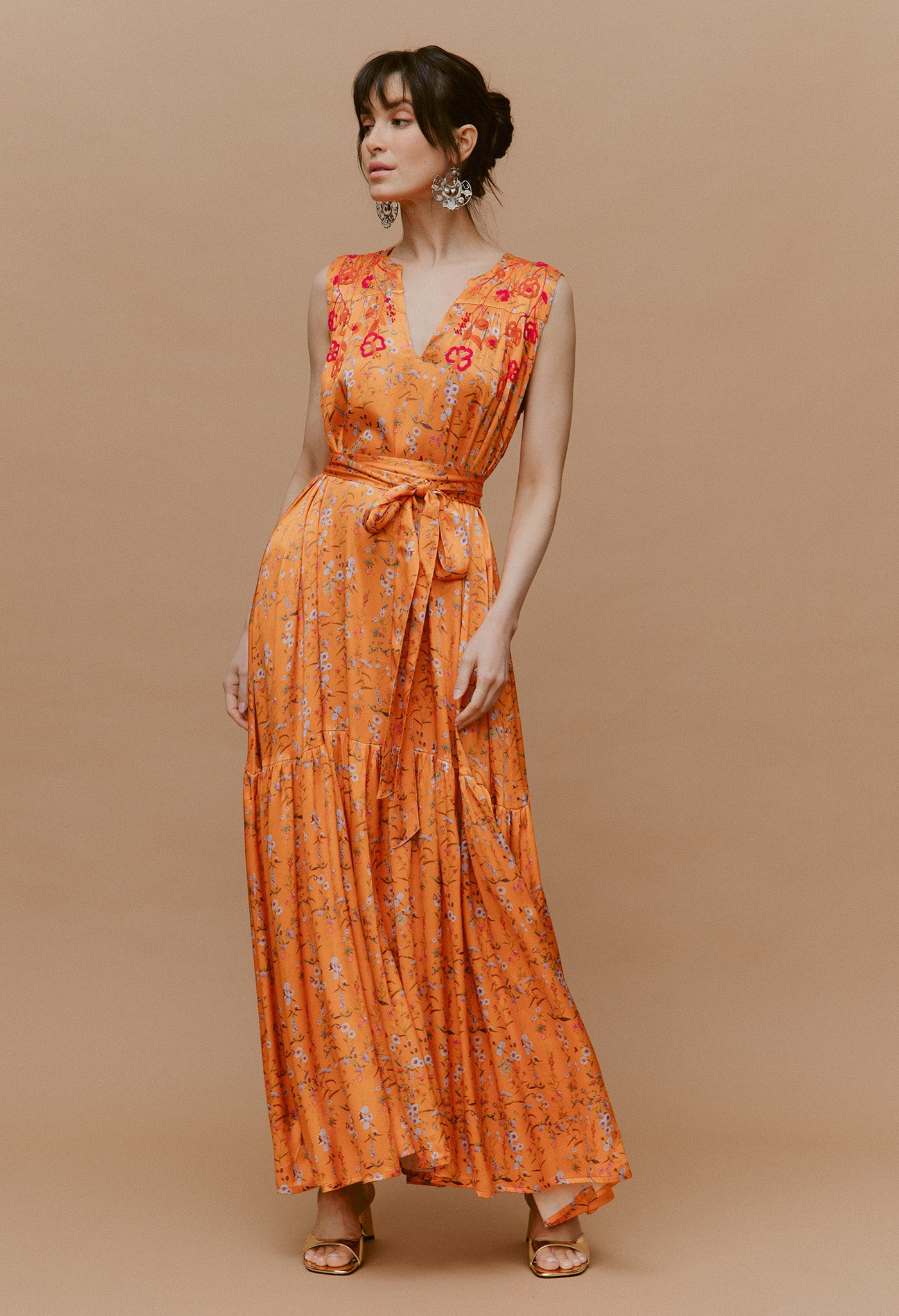 Chela Naranja Floral