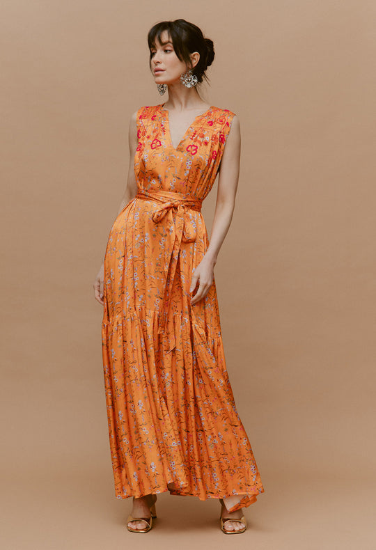Chela Naranja Floral
