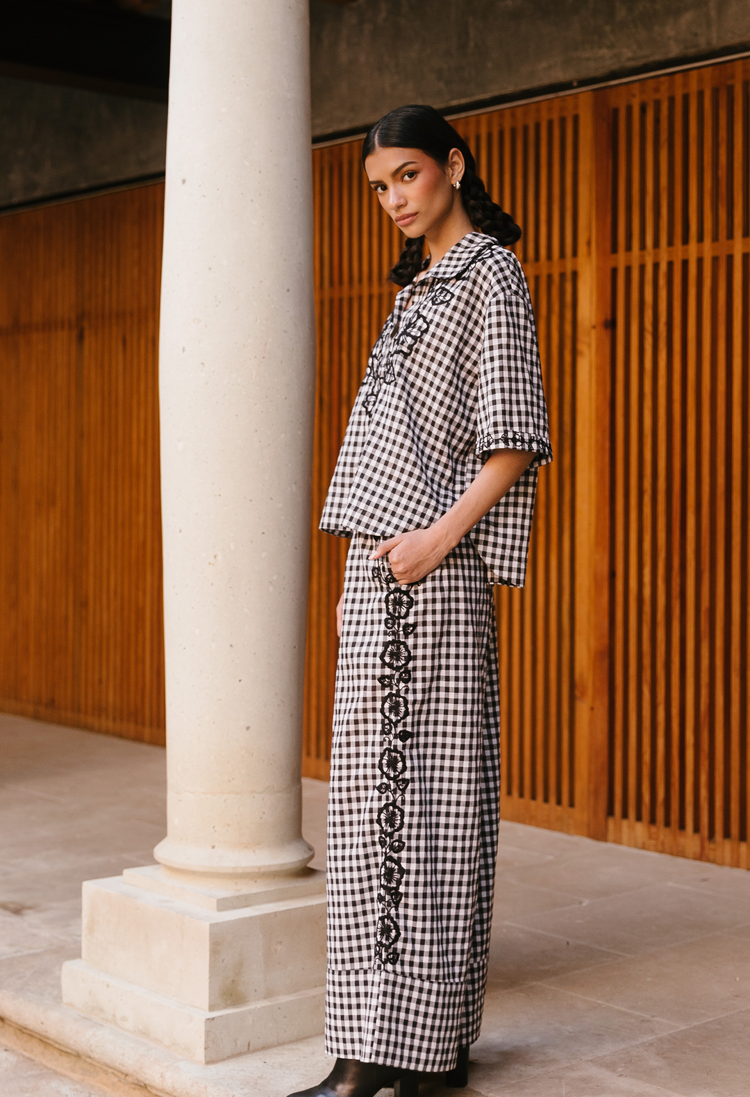 Paola Pants Noche Gingham
