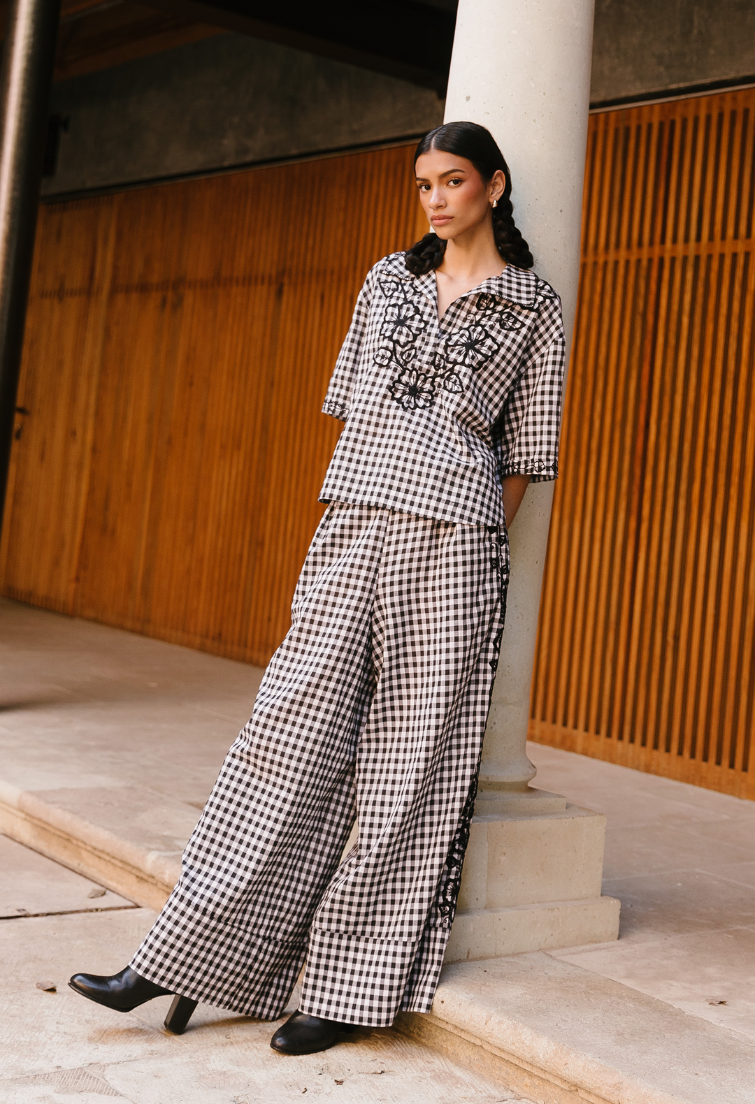 Paola Pants Noche Gingham