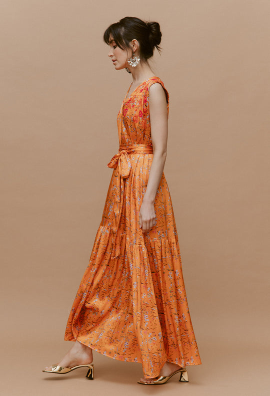 Chela Naranja Floral