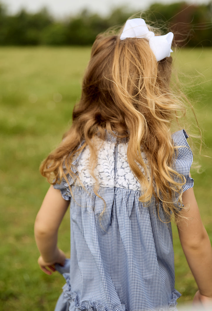 Olivia Niña Azul Gingham