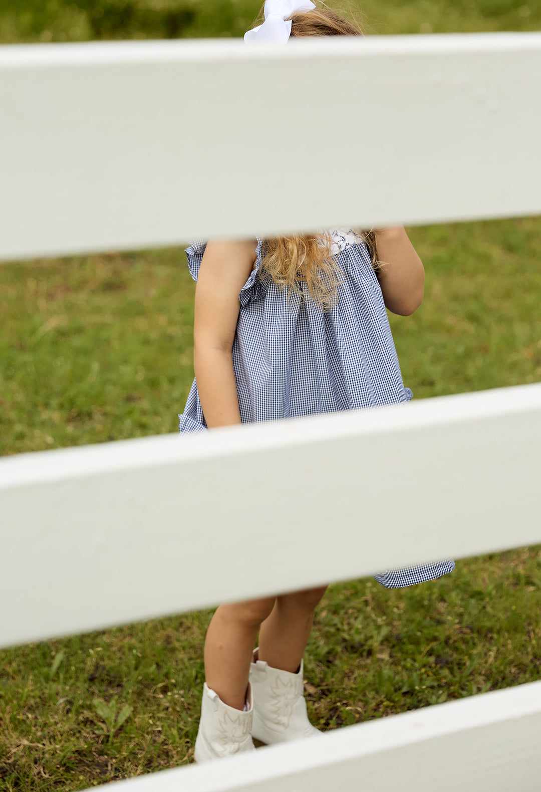 Olivia Niña Azul Gingham
