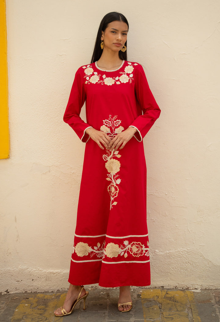 Carmen Rojo Maxi Dress