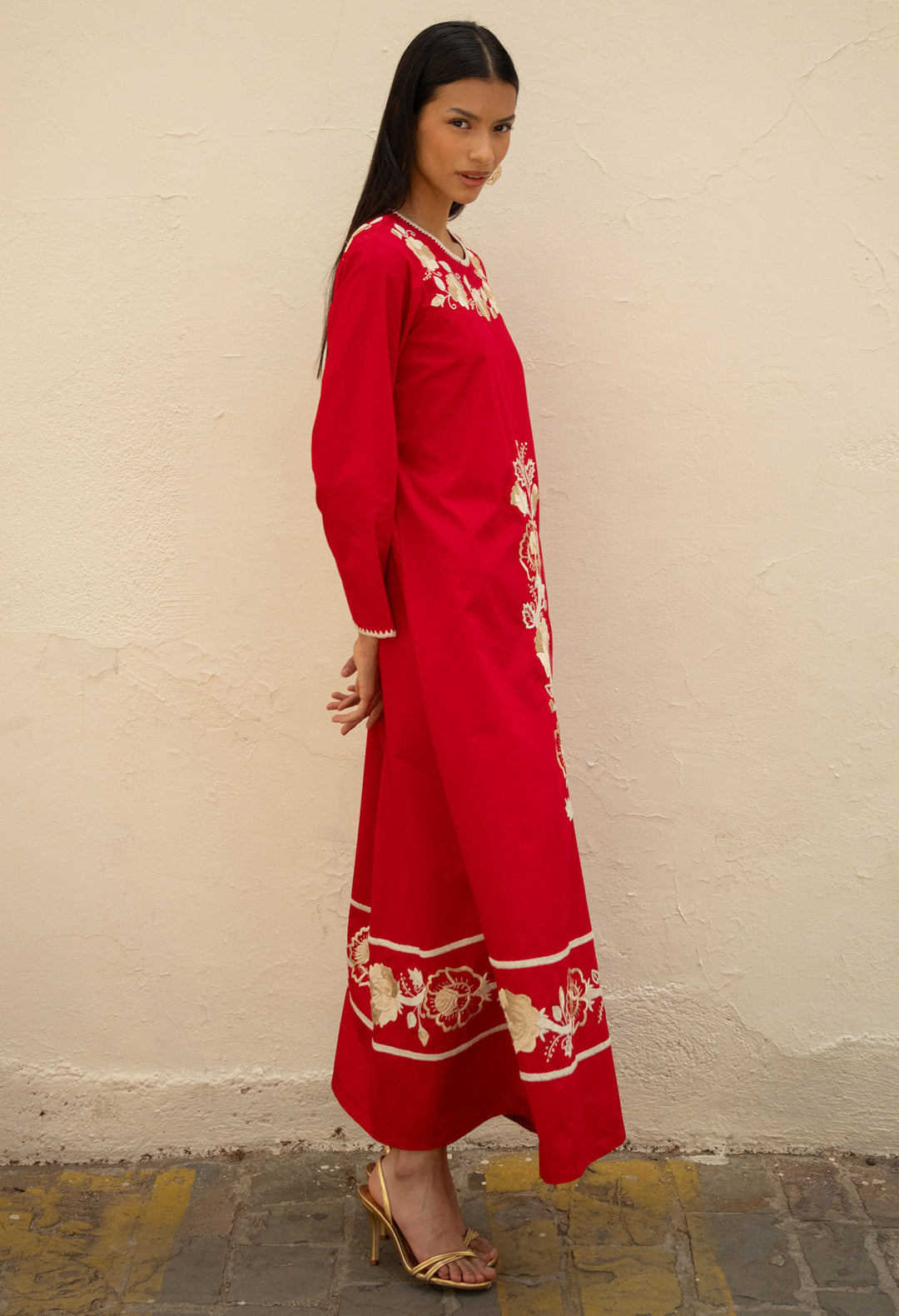 Carmen Rojo Maxi Dress