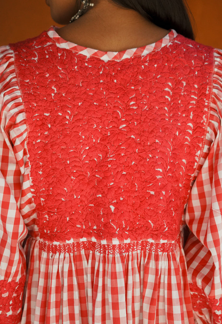 Violeta Long Dress Dress Violeta Gingham Rosa Violeta Gingham Rosa