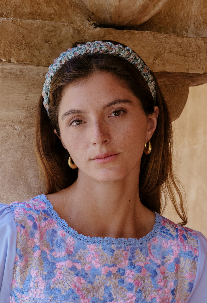 Braided Headband Azul Floral