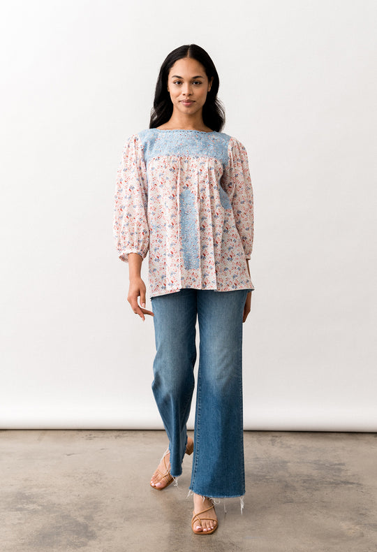 Catalina Azul y Rosa Floral