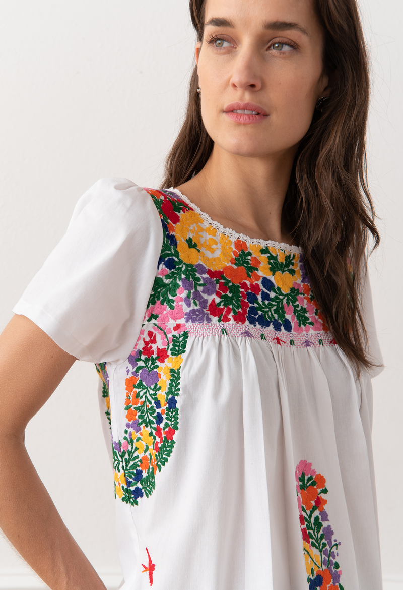 Mexican dresses and hand-embroidered clothing made by artisans. – Mi ...