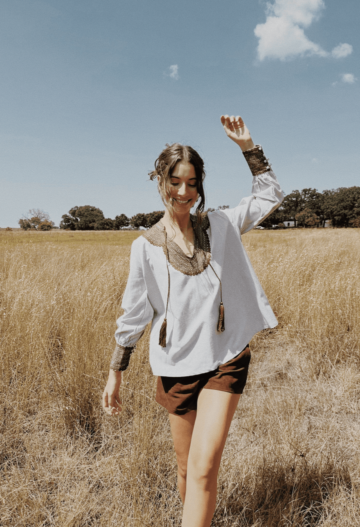 Beatriz Khaki y Café Blouse