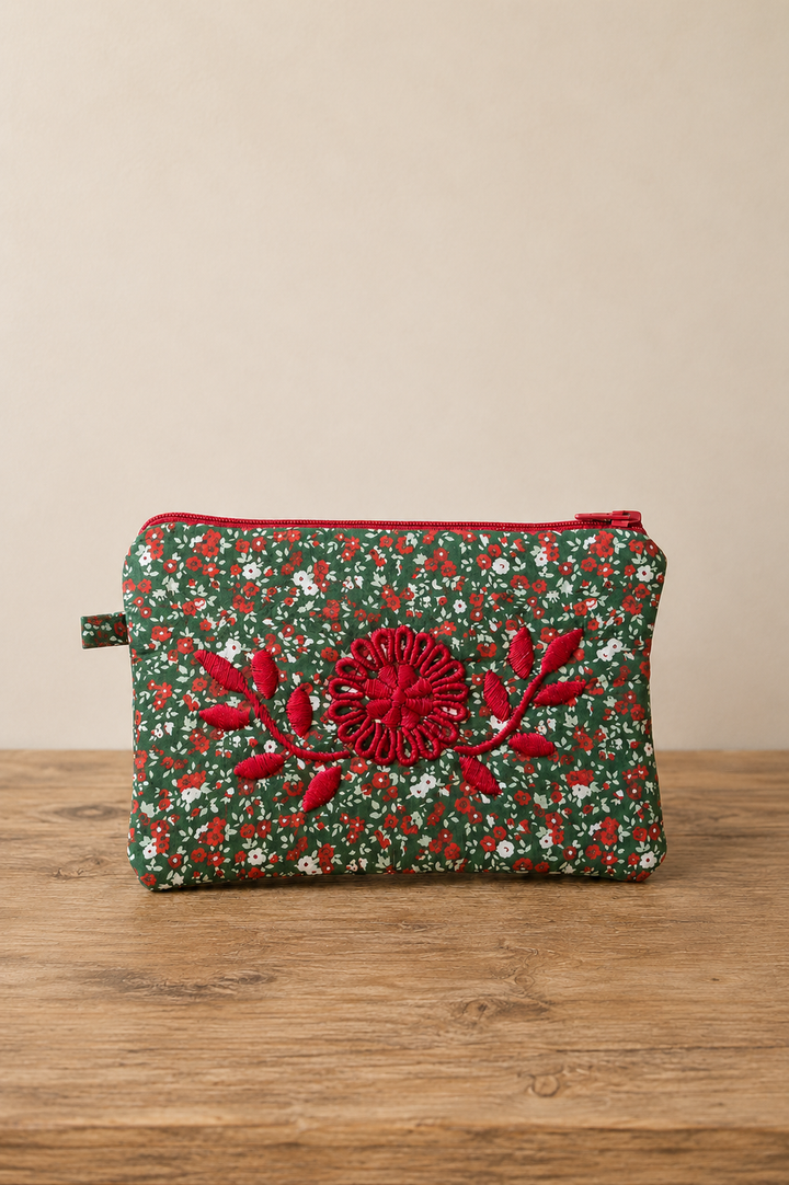 Pouch Pouch Mini Embroidered Pouch Set of 4 Cocktail Napkins | Mi Golondrina