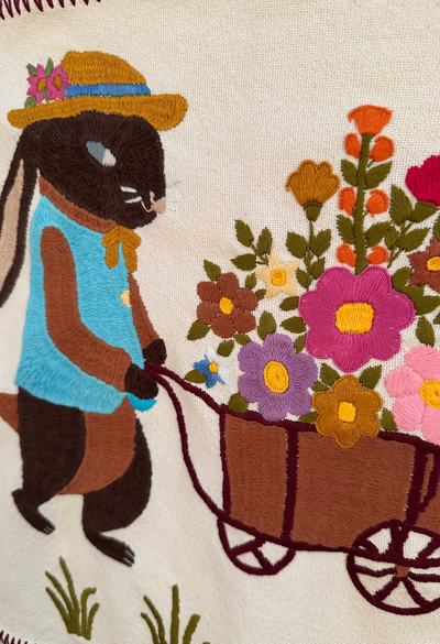 Embroidered Art: Conejo