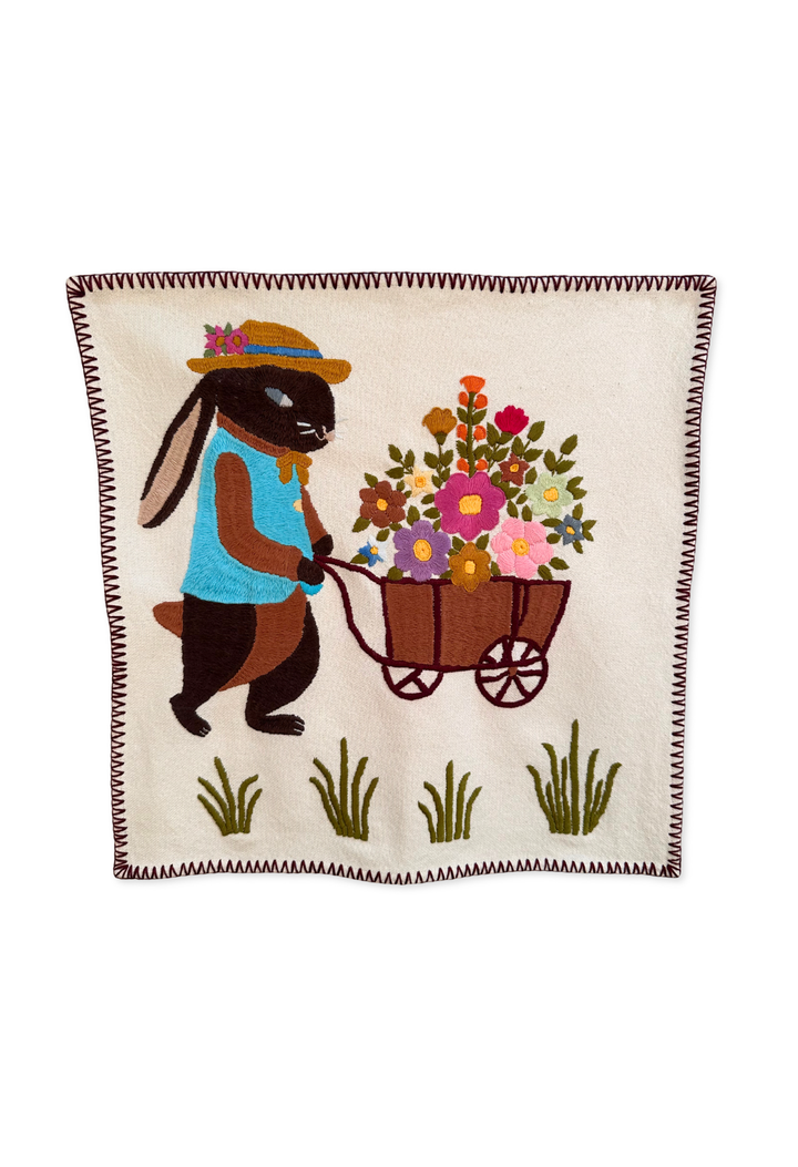 Embroidered Art: Conejo