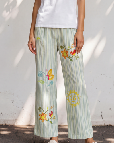 Paola Teal Stripe Primavera Pant