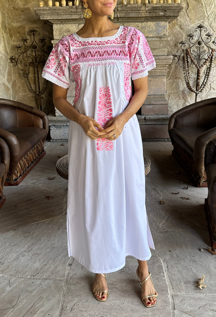 Deshilado Midi Dress Dress Deshilado Dress Once Blue Deshilado Midi Dress | Mi Golondrina