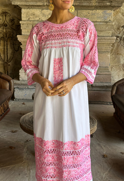 Deshilado Midi Dress Dress Deshilado Dress Trece Blue Deshilado Midi Dress | Mi Golondrina