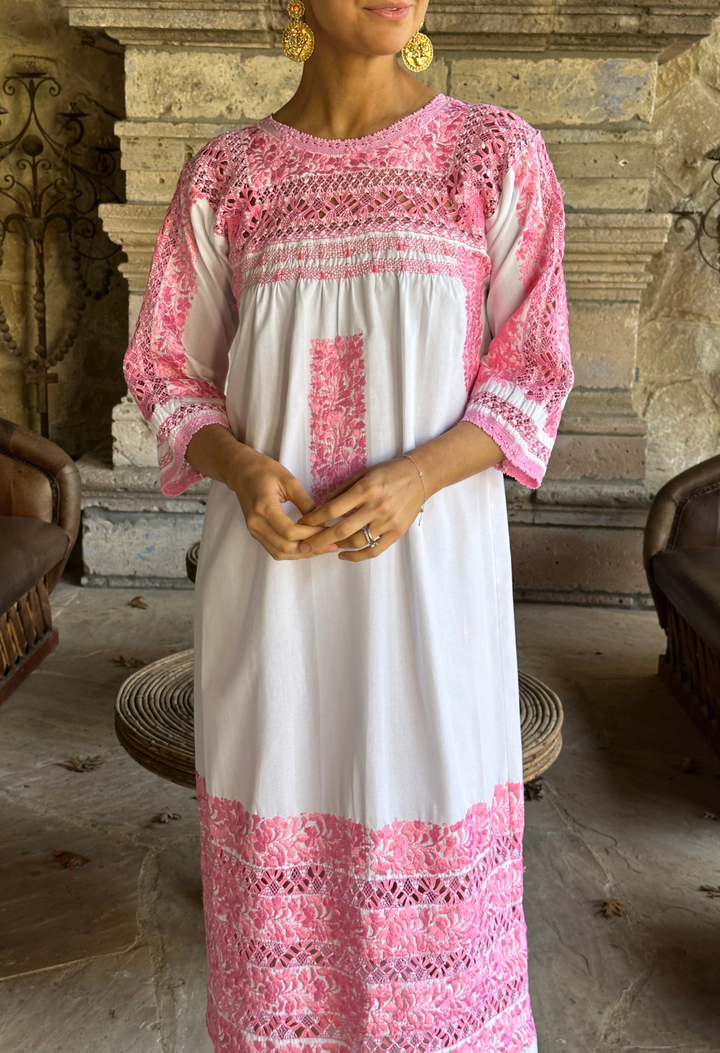 Deshilado Midi Dress Dress Deshilado Dress Trece Blue Deshilado Midi Dress | Mi Golondrina