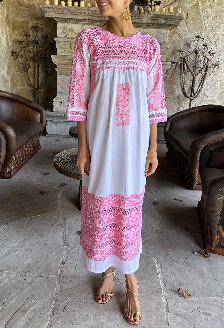 Deshilado Midi Dress Dress Deshilado Dress Trece Blue Deshilado Midi Dress | Mi Golondrina