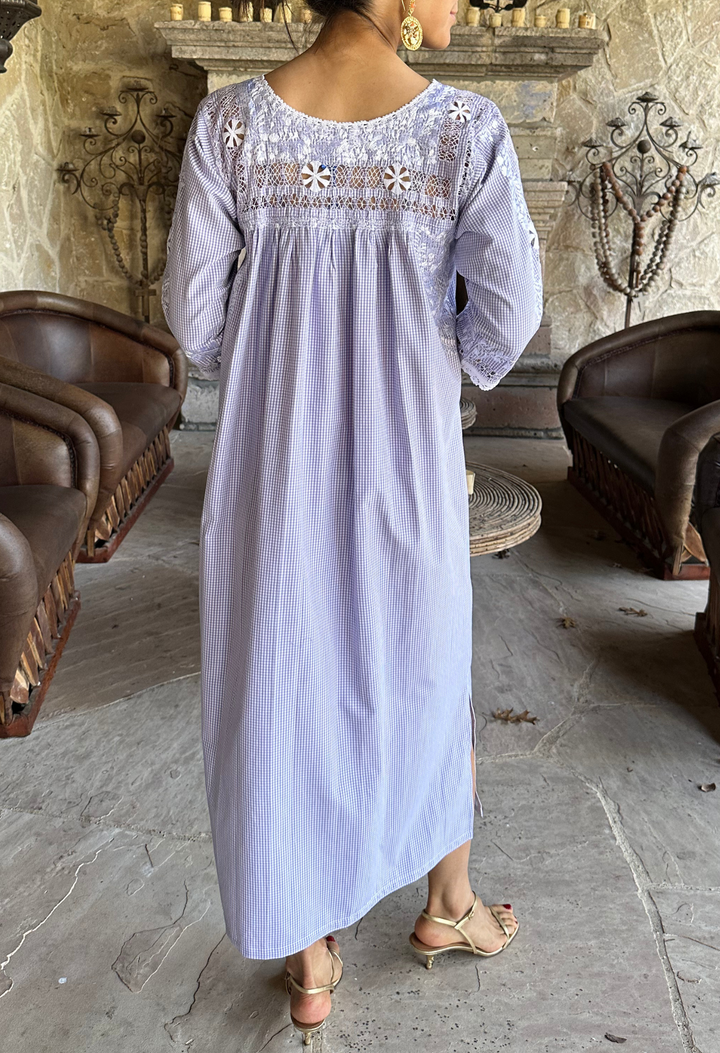 Deshilado Midi Dress Dress Deshilado Dress Dieciséis Blue Deshilado Midi Dress | Mi Golondrina