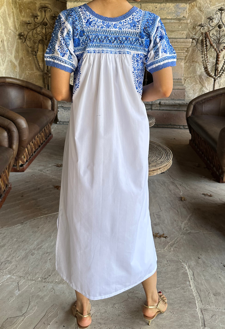 Deshilado Midi Dress Dress Deshilado Dress Diecisiete Blue Deshilado Midi Dress | Mi Golondrina