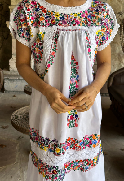 Deshilado Midi Dress Dress Deshilado Dress Diecinueve Blue Deshilado Midi Dress | Mi Golondrina