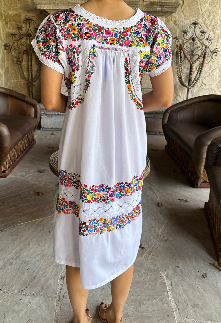 Deshilado Midi Dress Dress Deshilado Dress Diecinueve Blue Deshilado Midi Dress | Mi Golondrina