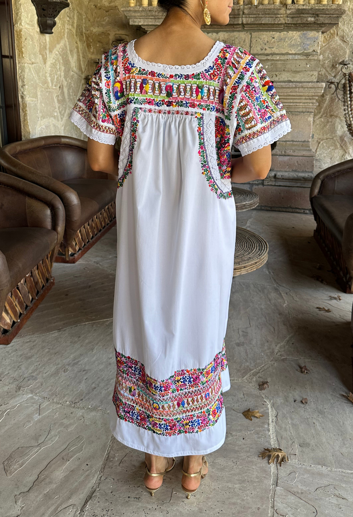 Deshilado Midi Dress Dress Deshilado Uno Blue Deshilado Midi Dress | Mi Golondrina