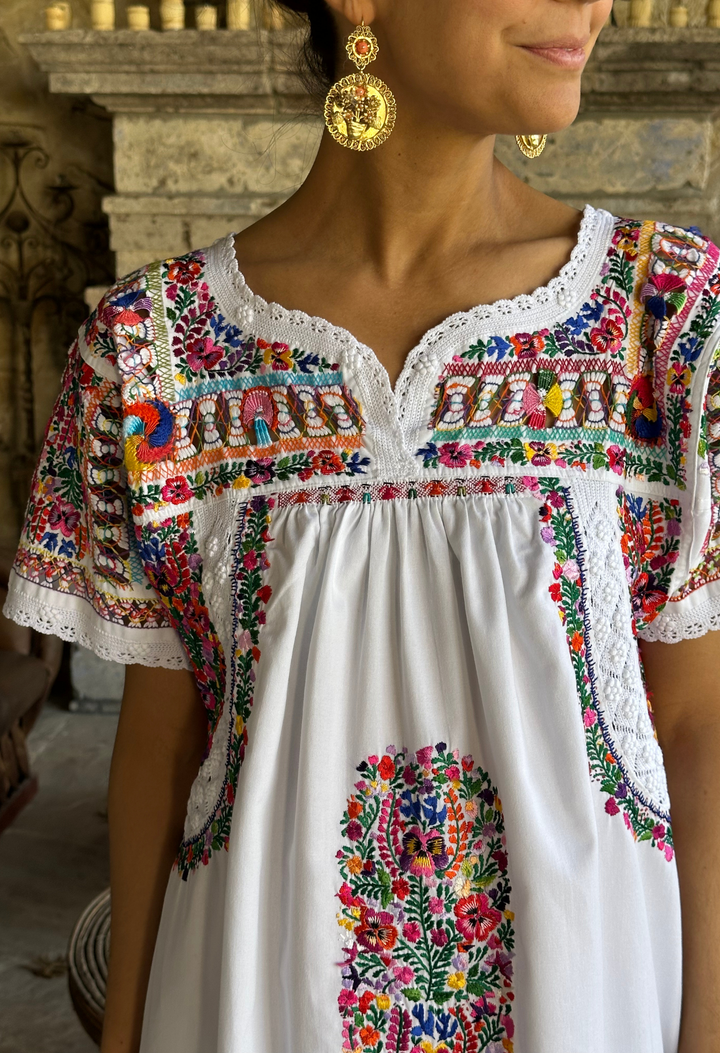 Deshilado Midi Dress Dress Deshilado Uno Blue Deshilado Midi Dress | Mi Golondrina