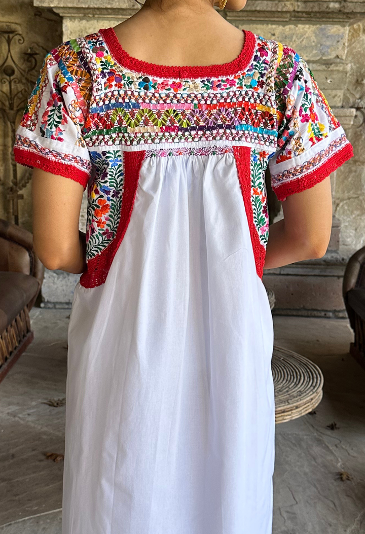 Deshilado Midi Dress Dress Deshilado Dress Veinte Blue Deshilado Midi Dress | Mi Golondrina