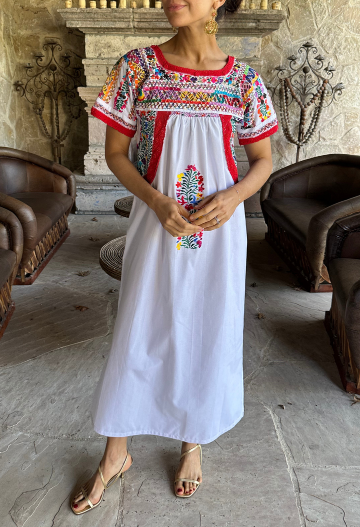 Deshilado Midi Dress Dress Deshilado Dress Veinte Blue Deshilado Midi Dress | Mi Golondrina