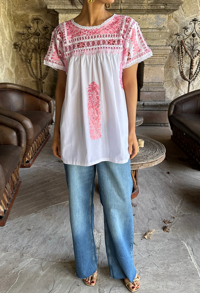 Deshilado Blouse Dress Deshilado Blouse Veintiséis Blue Deshilado Midi Dress | Mi Golondrina