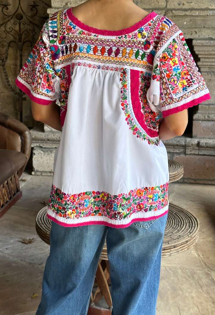 Deshilado Blouse Blouse Deshilado Blouse Treinta y Dos Blue Deshilado Midi Dress | Mi Golondrina