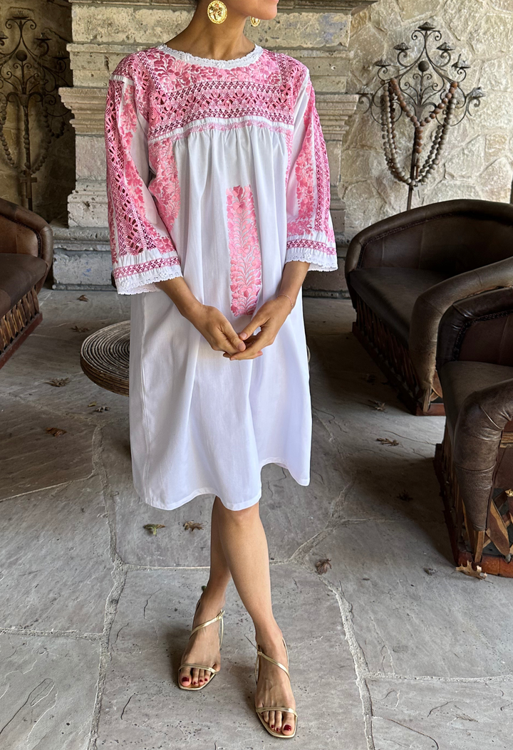 Deshilado Dress Dress Deshilado Dress Treinta y Tres Blue Deshilado Midi Dress | Mi Golondrina