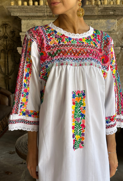 Deshilado Dress Dress Deshilado Dress Treinta y Cuatro Blue Deshilado Midi Dress | Mi Golondrina