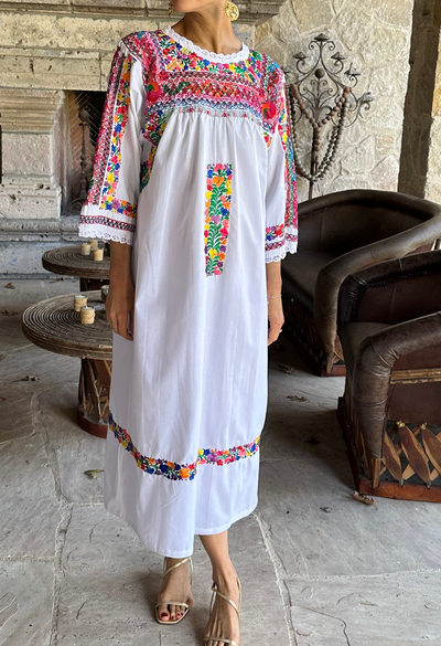 Deshilado Dress Dress Deshilado Dress Treinta y Cuatro Blue Deshilado Midi Dress | Mi Golondrina